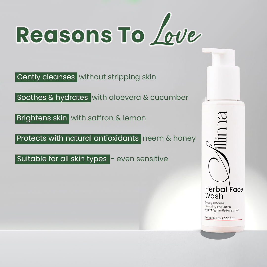 Herbal Face Wash + Herbal Face Serum + Sunscreen Combo - Sillima