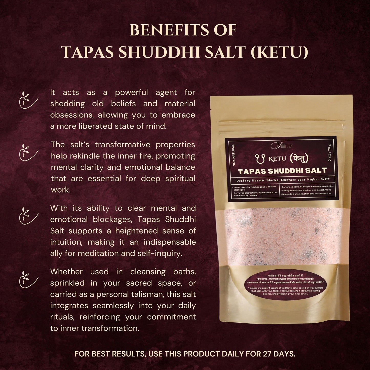Tapas Shuddhi Salt | Ketu (केतु) - Sillima