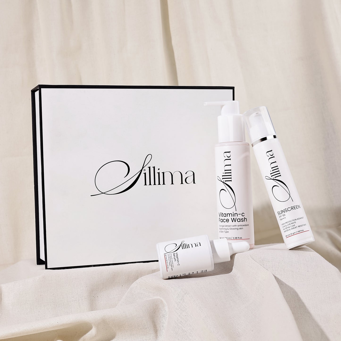 Vitamin c face wash, face serum & sunscreen
